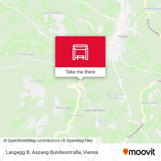 Langegg B. Aspang Bundesstraße map