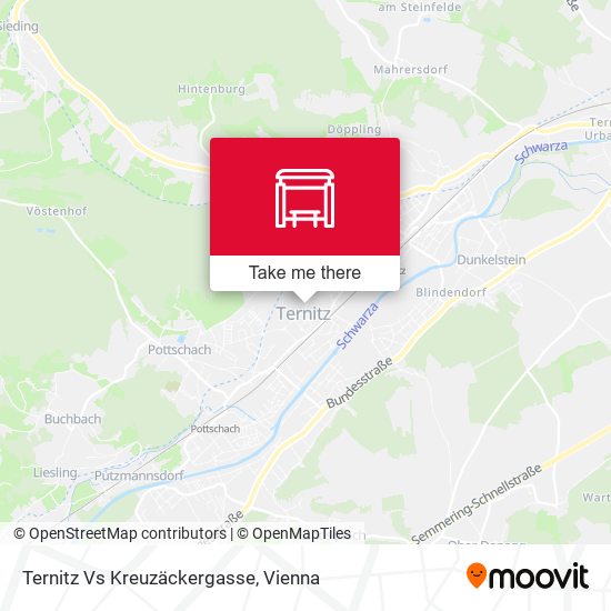 Ternitz Vs Kreuzäckergasse map