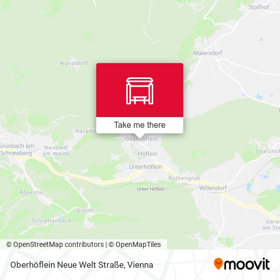 Oberhöflein Neue Welt Straße map