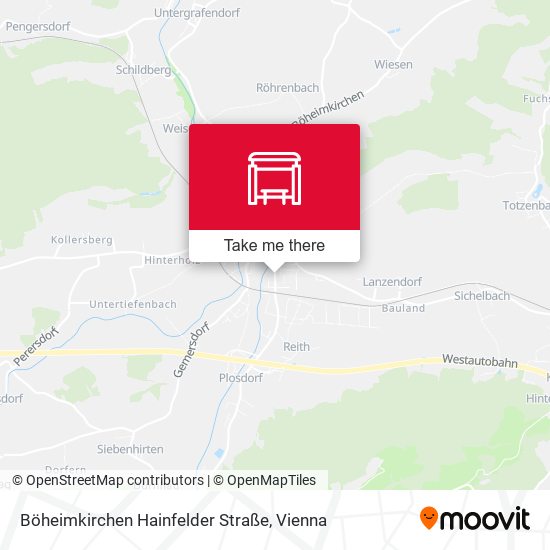 Böheimkirchen Hainfelder Straße map