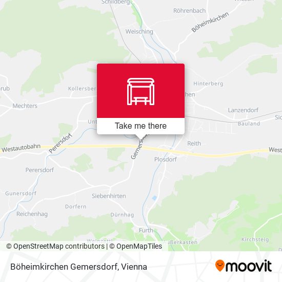 Böheimkirchen Gemersdorf map