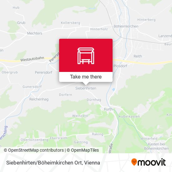 Siebenhirten/Böheimkirchen Ort map