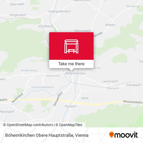 Böheimkirchen Obere Hauptstraße map
