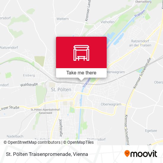 St. Pölten Traisenpromenade map