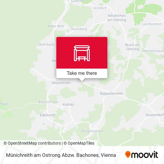 Münichreith am Ostrong Abzw. Bachones map