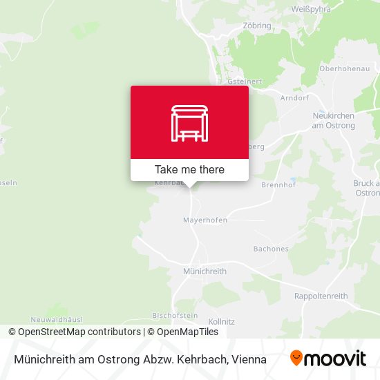 Münichreith am Ostrong Abzw. Kehrbach map