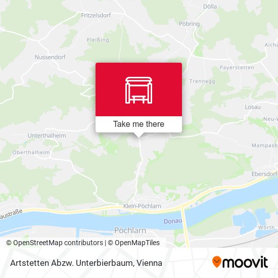 Artstetten Abzw. Unterbierbaum map