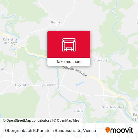 Obergrünbach B.Karlstein Bundesstraße map