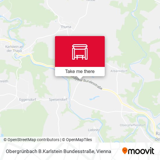 Obergrünbach B.Karlstein Bundesstraße map