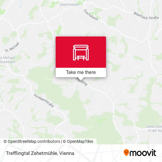 Trefflingtal Zehetmühle map