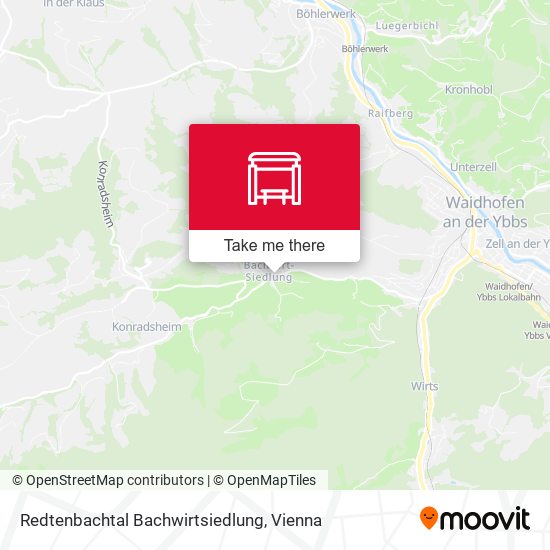 Redtenbachtal Bachwirtsiedlung map
