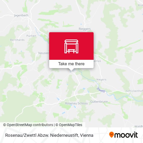 Rosenau / Zwettl Abzw. Niederneustift map