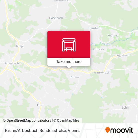 Brunn/Arbesbach Bundesstraße map