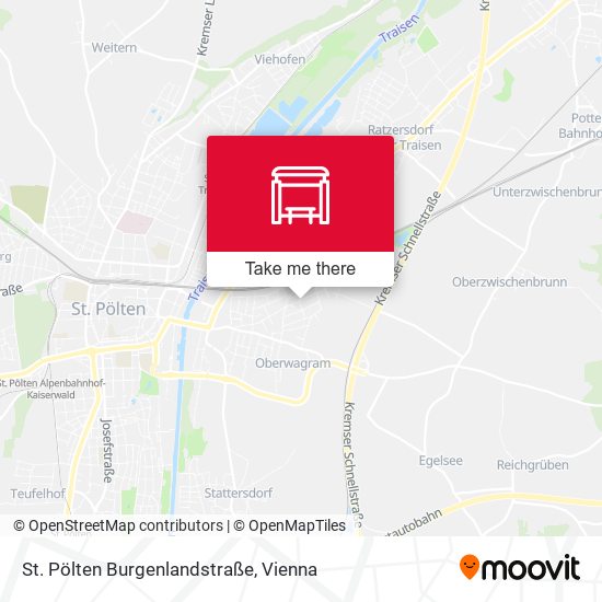 St. Pölten Burgenlandstraße map