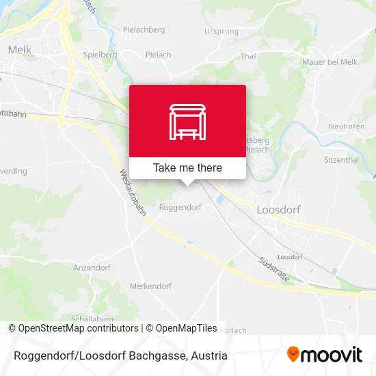 Roggendorf/Loosdorf Bachgasse map