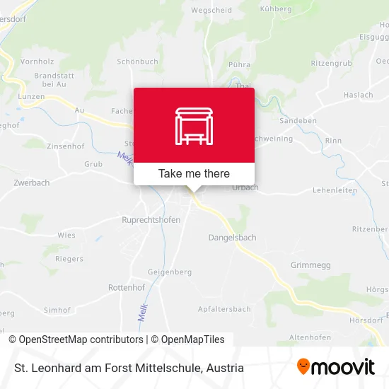 St. Leonhard am Forst Mittelschule map