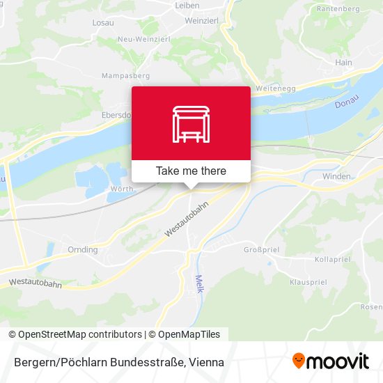 Bergern/Pöchlarn Bundesstraße map