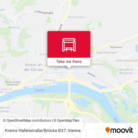 Krems Hafenstraße/Brücke B37 map