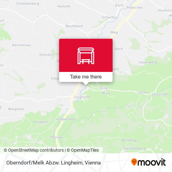 Oberndorf/Melk Abzw. Lingheim map