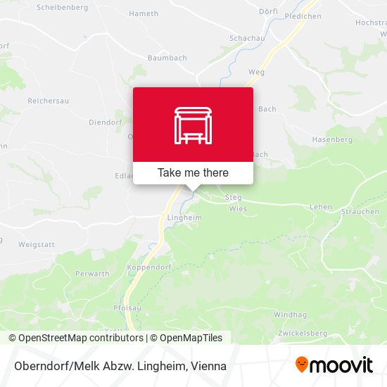 Oberndorf/Melk Abzw. Lingheim map