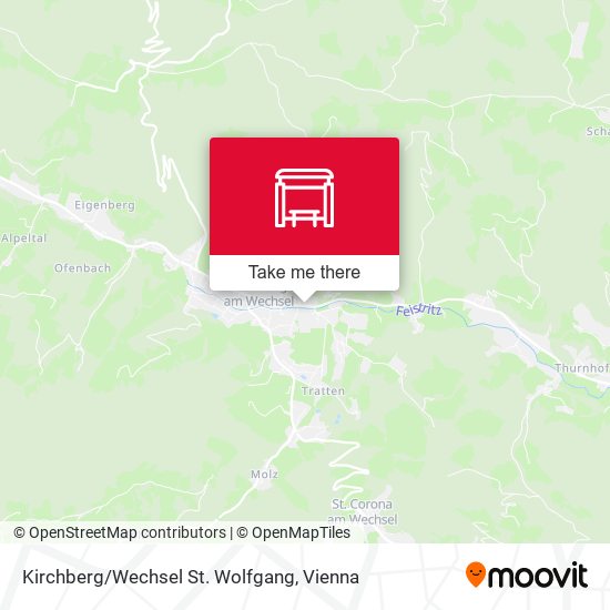 Kirchberg/Wechsel St. Wolfgang map