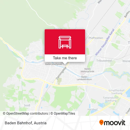 Baden Bahnhof map