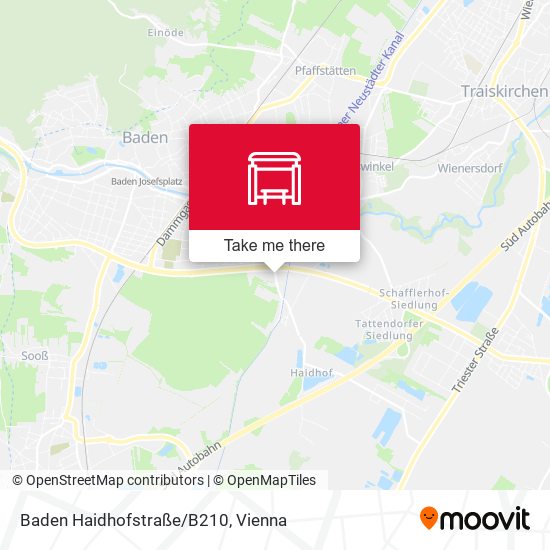 Baden Haidhofstraße/B210 map