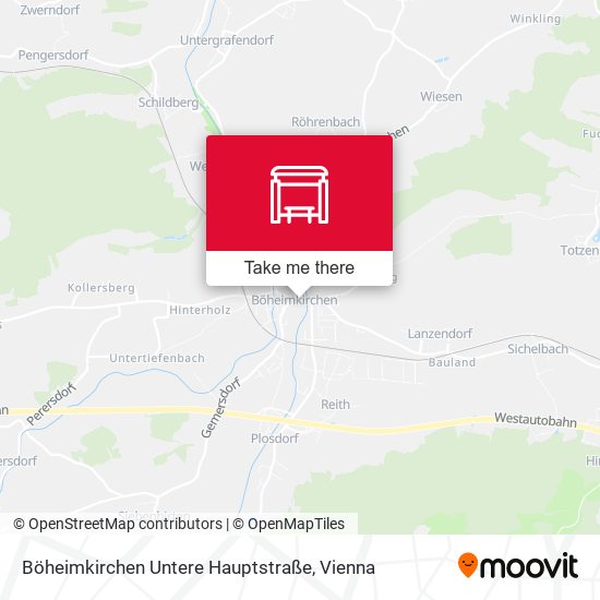 Böheimkirchen Untere Hauptstraße map