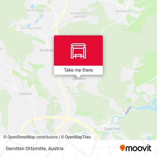 Gerotten Ortsmitte map