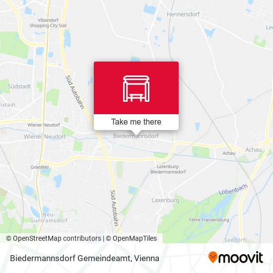 Biedermannsdorf Gemeindeamt map