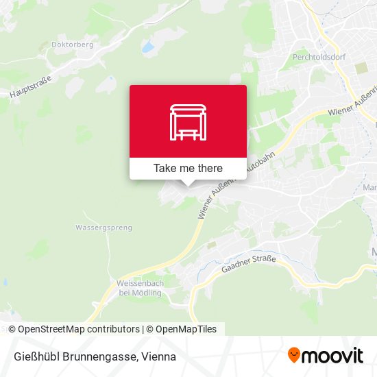 Gießhübl Brunnengasse map