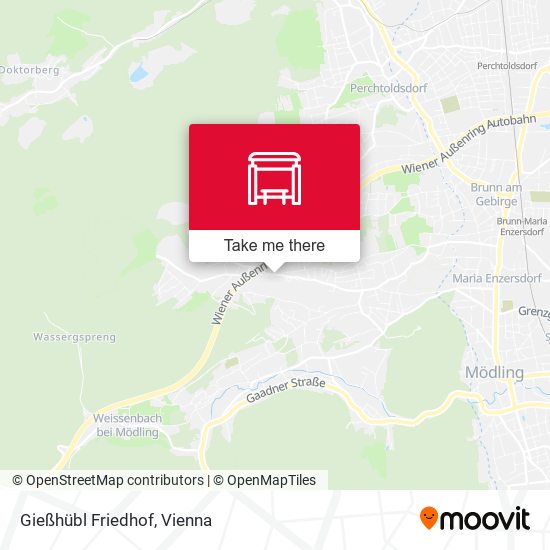 Gießhübl Friedhof map