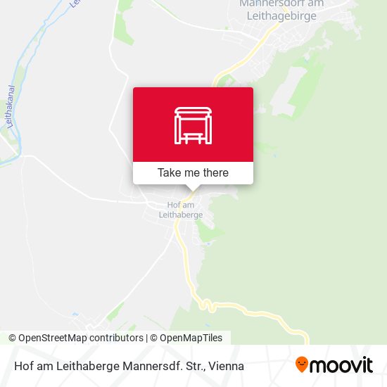 Hof am Leithaberge Mannersdf. Str. map