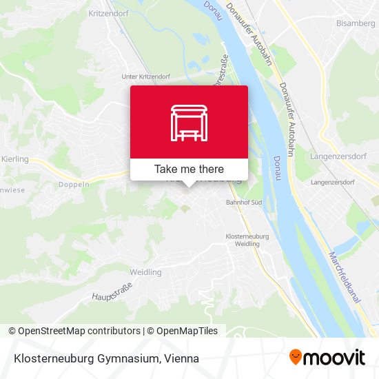 Klosterneuburg Gymnasium map