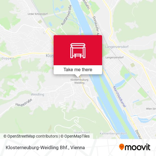 Klosterneuburg-Weidling Bhf. map