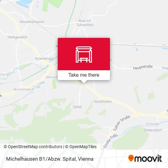 Michelhausen B1/Abzw. Spital map