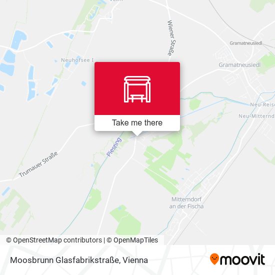 Moosbrunn Glasfabrikstraße map