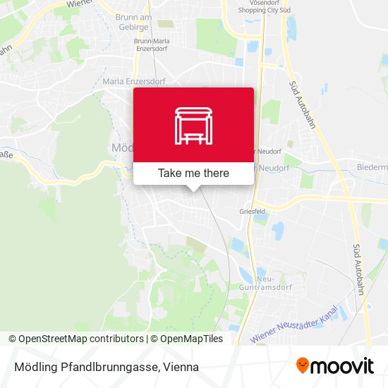 Mödling Pfandlbrunngasse map