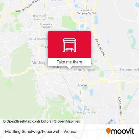 Mödling Schulweg/Feuerwehr map