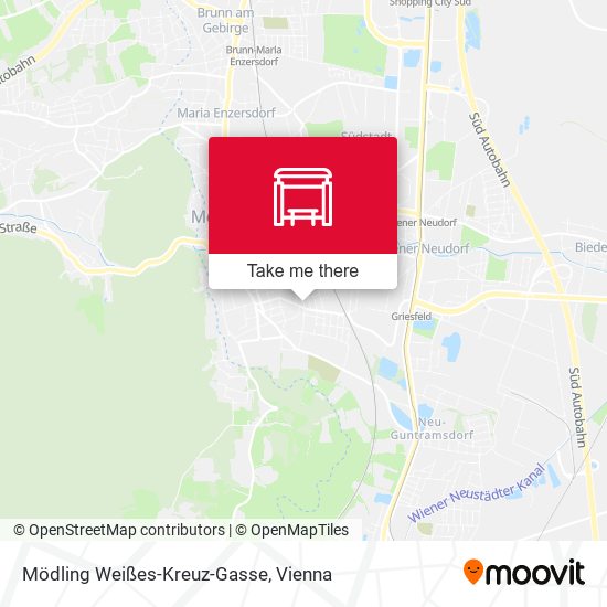 Mödling Weißes-Kreuz-Gasse map