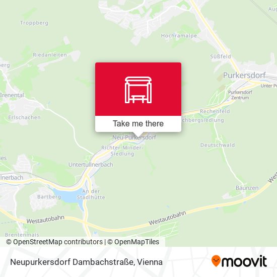 Neupurkersdorf Dambachstraße map