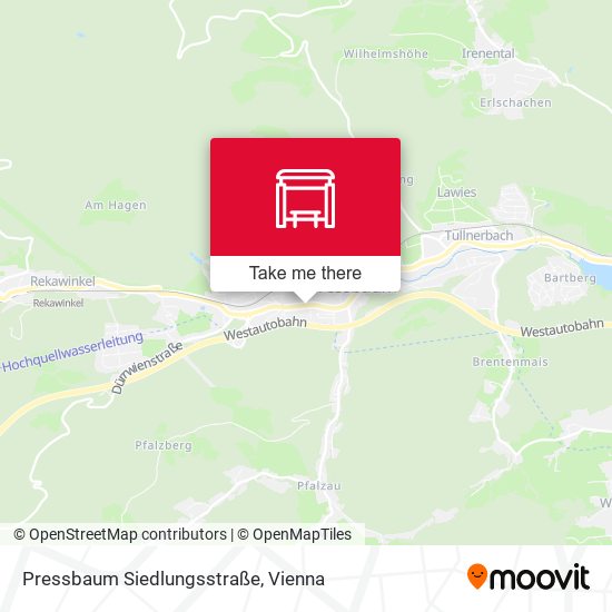 Pressbaum Siedlungsstraße map