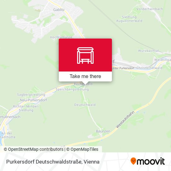 Purkersdorf Deutschwaldstraße map