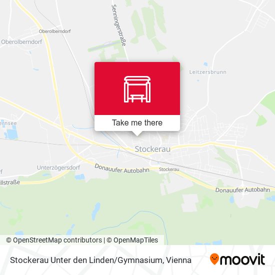 Stockerau Unter den Linden / Gymnasium map