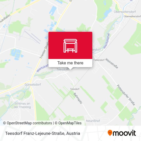 Teesdorf Franz-Lejeune-Straße map
