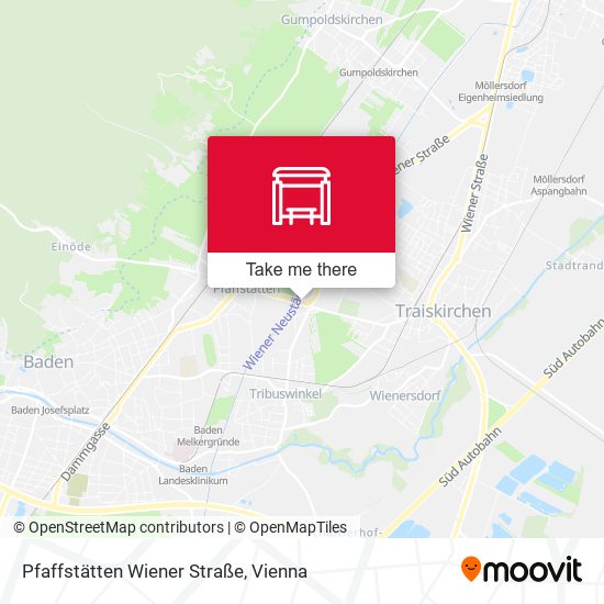 Pfaffstätten Wiener Straße map