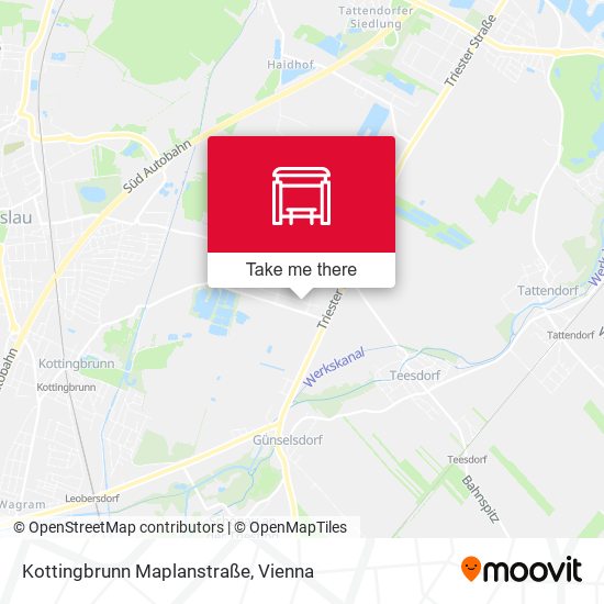 Kottingbrunn Maplanstraße map