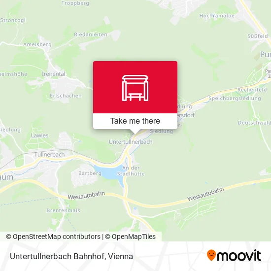 Untertullnerbach Bahnhof map