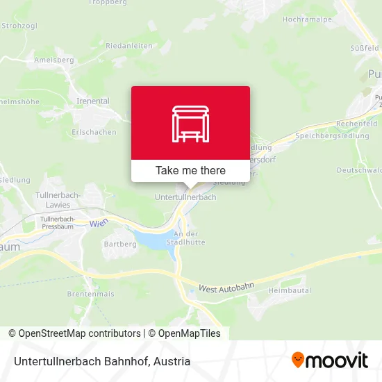 Untertullnerbach Bahnhof map