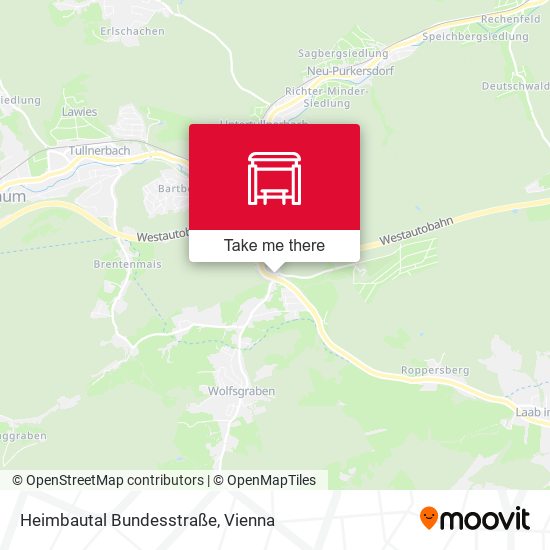 Heimbautal Bundesstraße map